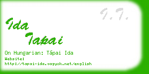 ida tapai business card