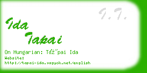 ida tapai business card